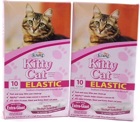 AlfaPet Extra-Giant Elastic Sta-Put Litter Box Liners 10 Count (Pack of 2) in Kuwait