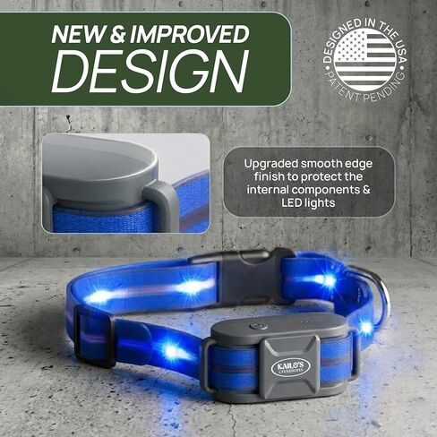 تم تحديث طوق الصدمات للكلاب بأضواء LED بزاوية 360 درجة - طوق تدريب الكلاب بطول 4200 قدم مع جهاز تحكم عن بعد، مقاوم للماء IPX8، أوضاع الصفير/الاهتزاز/الصدمات الآمنة، طوق إلكتروني قابل لإعادة الشحن للكلاب in Kuwait