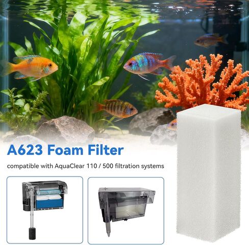 A623 Aquarium Foam Insert Compatible with AquaClear 110 Gallon Filter, Replacement Filters Sponge Pads Fish Tank Filter Maintenance Kit (Pack of 3) in Kuwait