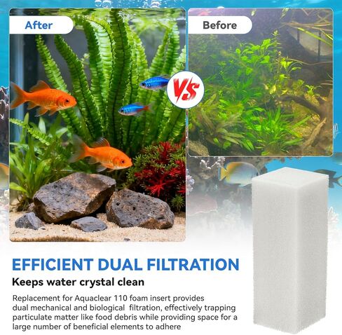 A623 Aquarium Foam Insert Compatible with AquaClear 110 Gallon Filter, Replacement Filters Sponge Pads Fish Tank Filter Maintenance Kit (Pack of 3) in Kuwait