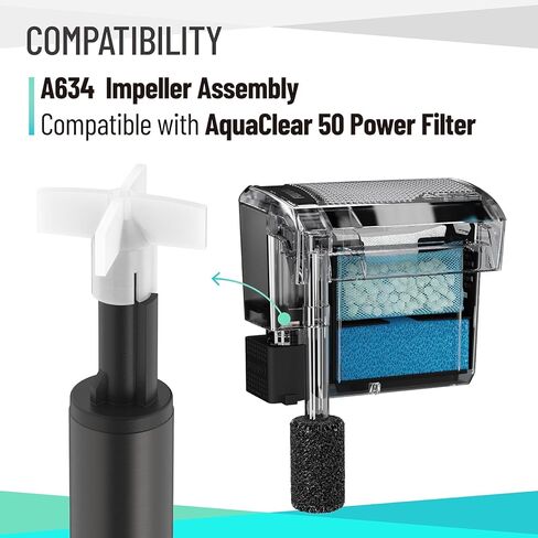 50 Impeller Assembly A634 Replacement for AquaClear 50 Power Filter Aqua Clear Aquarium Filters Part in Kuwait