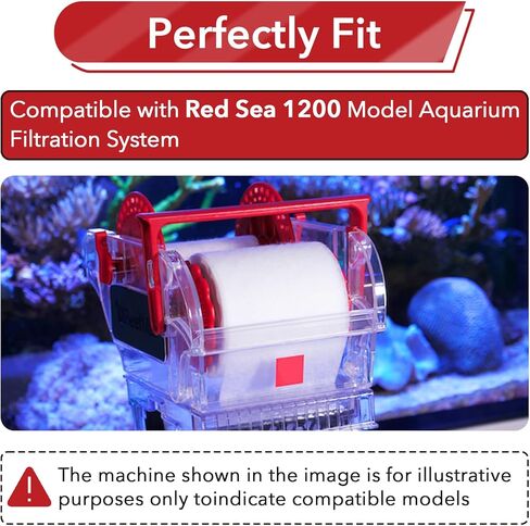 قطعتان من لفة الصوف البديلة المتوافقة مع Red Sea 1200، بطول 115 قدمًا × ارتفاع 6.7 بوصة، فلتر صوف بوليستر غير منسوج لحوض السمك، سهل التركيب in Kuwait