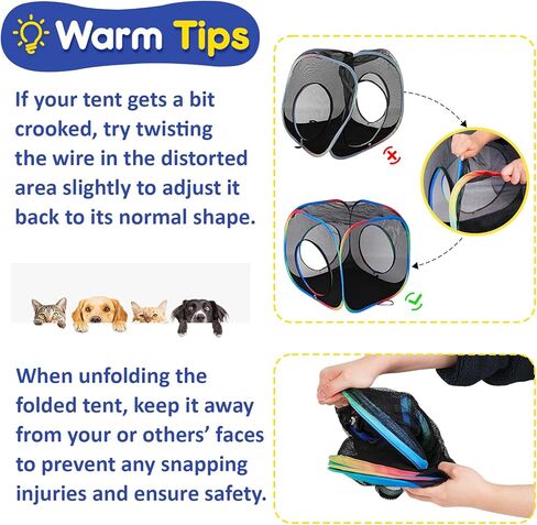 Outdoor 5-in-1 Portable Cat Tunnels - Cat Enclosure with Tent for Indoor Cats, Enclosed Catio for Kitty & Small Animals in Kuwait