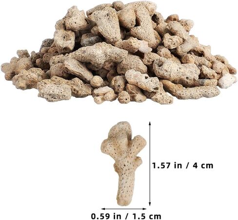 DOITOOL Crushed Coral Filter for Aquarium, 1.1lb/500g Fish Tank Crushed Coral for Freshwater Stabilize PH, Bio Filter Substrate Media Bag in Kuwait