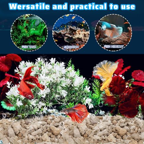 DOITOOL Crushed Coral Filter for Aquarium, 1.1lb/500g Fish Tank Crushed Coral for Freshwater Stabilize PH, Bio Filter Substrate Media Bag in Kuwait
