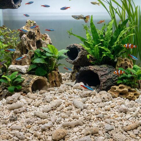 DOITOOL Crushed Coral Filter for Aquarium, 1.1lb/500g Fish Tank Crushed Coral for Freshwater Stabilize PH, Bio Filter Substrate Media Bag in Kuwait