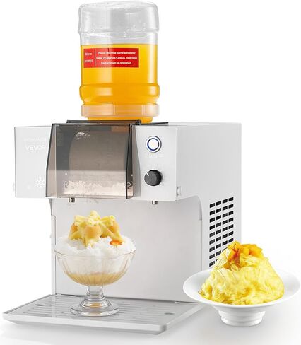VEVOR Snowflake Ice Machine, 44LBS/24H Snowflake Ice Maker, Ice Shaver Machine with Stainless Steel Blade, Electric Snow Cone Maker with 0.2 Gal Tank, 60S Fast Pre-Cooling, for Home & Small Gatherings in Saudi Arabia