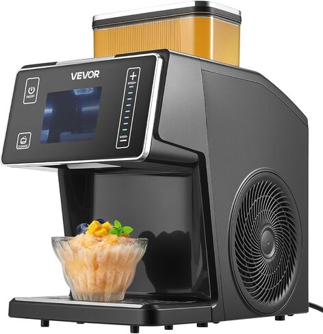 VEVOR Snowflake Ice Machine, 44LBS/24H Snowflake Ice Maker, Ice Shaver Machine with Stainless Steel Blade, Electric Snow Cone Maker with 0.2 Gal Tank, 60S Fast Pre-Cooling, for Home & Small Gatherings in Saudi Arabia