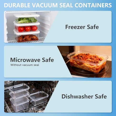 Vixino Vacuum Sealer for Food, Compact Handheld Vacuum Sealer Machine with 30 Reusable Bags & 3 Containers, Seals Liquids & All Foods, Portable for Sous Vide, Travel,Camping, Kitchen, Gifts in Kuwait
