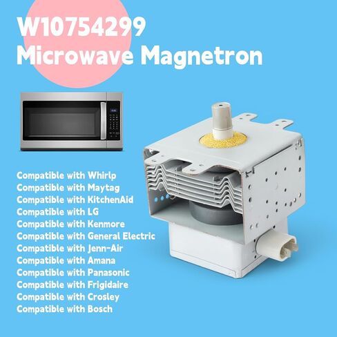 W10754299 ميكروويف مغناطيسي متوافق مع فرن الميكروويف Whirlp MH1160XSY1 WMH31017HZ0 WMH31017HB0، استبدل 2M226-03GWH W10216360 W10496310 W10210845 W11391712 8206341 2M248J 2M319H in Kuwait