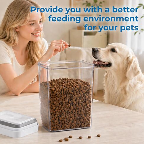 UFORU Dog Food Storage Containers with Twist Lock Lid, 4.4 Qt Airtight Cat food container, BPA-Free Stackable Kitchen Pantry Organizers and Storage, One Button Opening Pet Treat and Food Container in Saudi Arabia