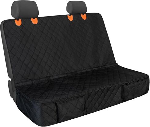 Dog Car Seat Cover Front Seat - Waterproof and Non-Slip, Heavy-Duty Pet Seat Protector with Side Flaps, Full Protection for Front Bucket Chairs on Cars SUVs Trucks (Grey, Standard Front) in Saudi Arabia