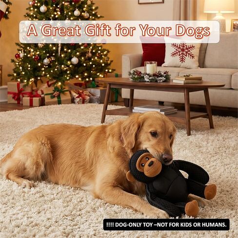 Plush Stuffed Squeaky Dog Toys, Dog Toy Medium、Large Breed, Dog Chew Toys for Non-Aggressive Dogs,Chew Dog Toys to Keep Them Busy,Solomon，11" x 11" Gorilla in Kuwait