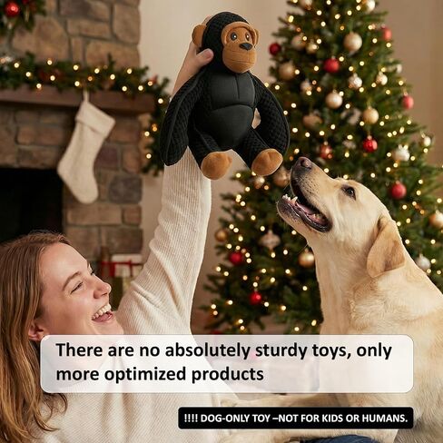 Plush Stuffed Squeaky Dog Toys, Dog Toy Medium、Large Breed, Dog Chew Toys for Non-Aggressive Dogs,Chew Dog Toys to Keep Them Busy,Solomon，11" x 11" Gorilla in Kuwait