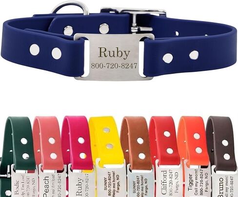dogIDs Personalized Dog Collar – ScruffTag Custom Waterproof Biothane Dog Collar with Laser-Engraved Name, Durable & Odor-Resistant – USA Made | Red, 1 in x 20 in (Fits Neck Sizes 18-22 in) in Saudi Arabia