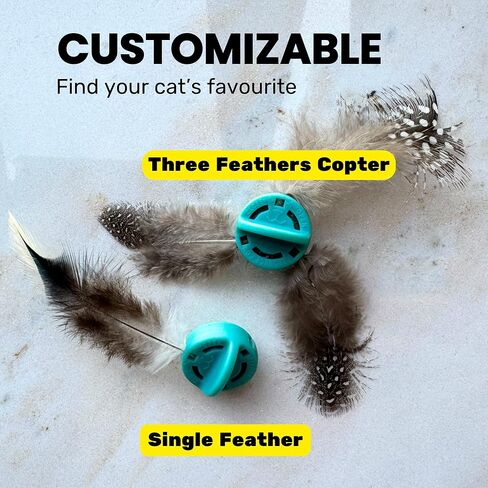 Refillable Cat Wand Toy Refill Forever Prey - World's First Refillable Lures, Wand Refill, Feather Lures Attachments - Cat Toy Replacement Attachments in Kuwait