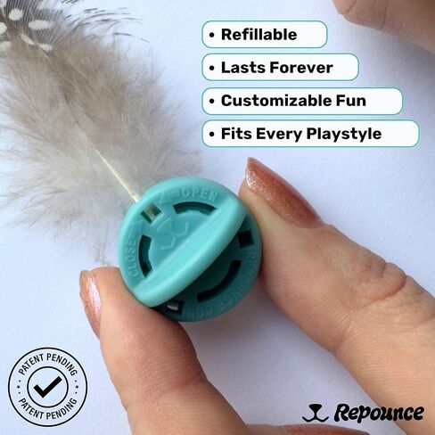 Refillable Cat Wand Toy Refill Forever Prey - World's First Refillable Lures, Wand Refill, Feather Lures Attachments - Cat Toy Replacement Attachments in Kuwait