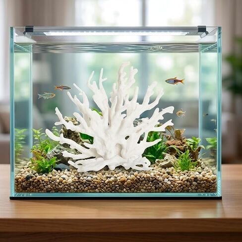 4Pcs Fake Coral, Coral Reef Decor, Coral Decor for Fish Tank Aquarium Landscape Decor Ornament Accessories, in White Pink Color in Kuwait