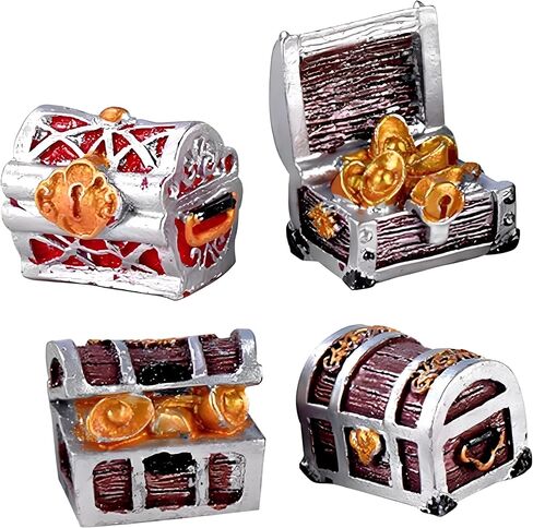 3Pcs Random Creative Pirate Treasure Chest Aquarium Decoration, Fish Tank Ornament, Mini Treasure Chest Aquarium Decor in Kuwait
