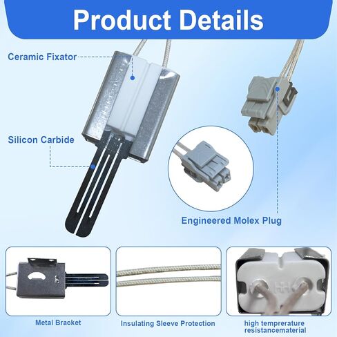 WB13X25633 مشعل فرن نطاق الغاز، قضيب مشعل نطاق الغاز متوافق مع فرن GE CGB500P2M1S1 CGB500P3M1D1 CGS700P2M1S1، يستبدل 4454722 AP6026767 PS11736297 in Kuwait