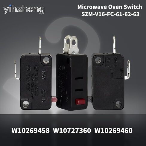Microwave Oven Door Switch Replacement Part W10269458 W10727360 W10269460 for Whirlpool Microwave SZM-V16-FC-61 SZM-V16-FC-62 SZM-V16-FC-63 in Kuwait