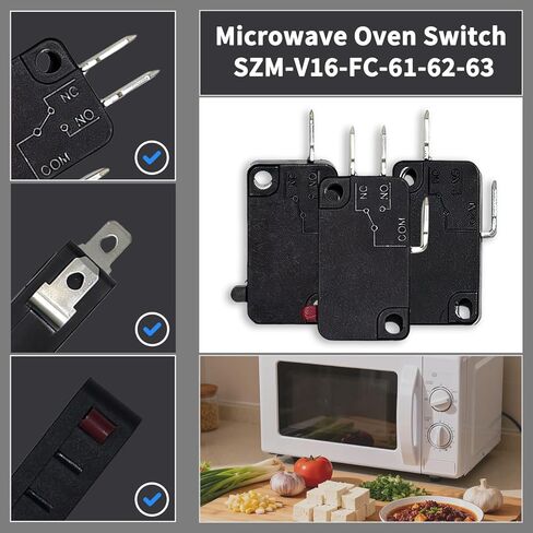 Microwave Oven Door Switch Replacement Part W10269458 W10727360 W10269460 for Whirlpool Microwave SZM-V16-FC-61 SZM-V16-FC-62 SZM-V16-FC-63 in Kuwait