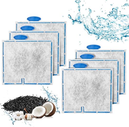 6 Pack Replacement Filter Cartridges Medium for Zilla Turtle Filter, Turtle Tank Filter Cartridges Compatible with Zilla Internal Filter 20G and Small Basking Platform Filter 20G, 09830 in Kuwait