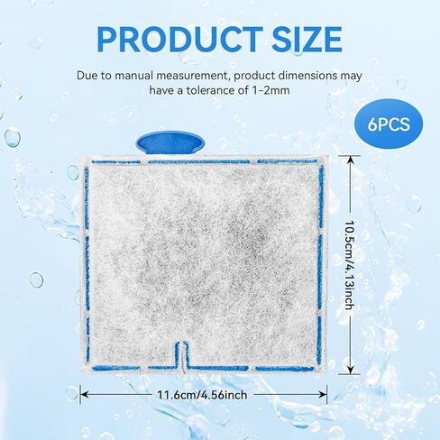 6 Pack Replacement Filter Cartridges Medium for Zilla Turtle Filter, Turtle Tank Filter Cartridges Compatible with Zilla Internal Filter 20G and Small Basking Platform Filter 20G, 09830 in Kuwait