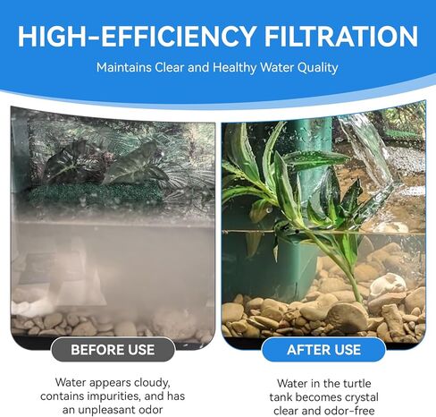 6 Pack Replacement Filter Cartridges Medium for Zilla Turtle Filter, Turtle Tank Filter Cartridges Compatible with Zilla Internal Filter 20G and Small Basking Platform Filter 20G, 09830 in Kuwait