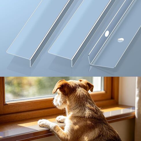 MONOID Heavy-Duty Window Sill Protector - Residue-Free Pet Guard for Dogs & Cats, Scratch & Chew Resistant Clear Shield, Easy Peel & Stick, 29.5" x 5.12" Cat Scratching Pads, 3 Pack in Kuwait