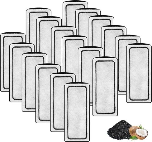 18 Pcs Fish Tank Filter Cartridges Compatible with Marina Slim Filter S10/S15/S20- Quadruple Filtration, Filter Cartridges with Carbon & Ceramic for Clean and Clear Aquarium Water in Kuwait