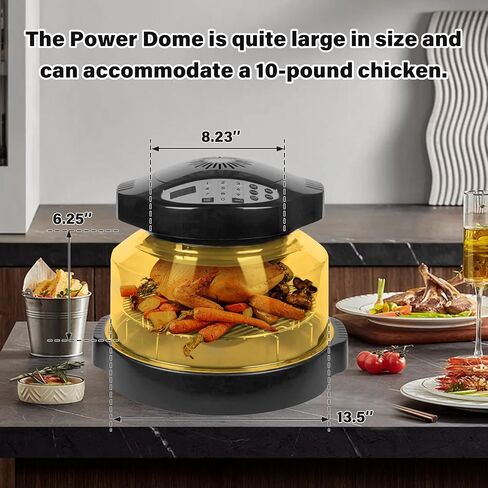 قبة فرن بديلة مطورة متوافقة مع NuWave Oven Pro Plus وElite، قبة كهربائية مع بلاستيك حراري كهرماني متطور، مقاوم للحرارة والصدمات in Kuwait