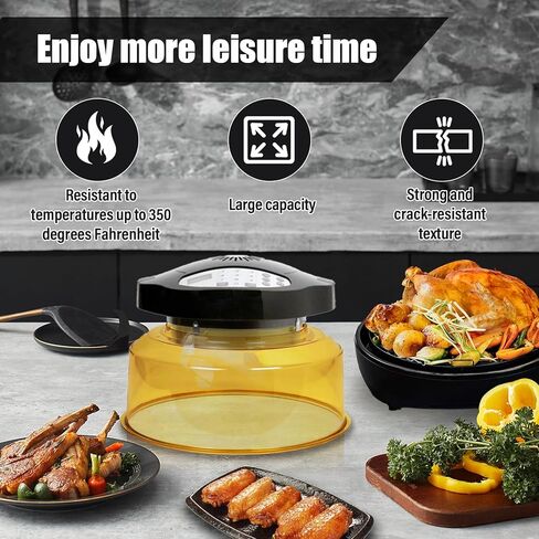 قبة فرن بديلة مطورة متوافقة مع NuWave Oven Pro Plus وElite، قبة كهربائية مع بلاستيك حراري كهرماني متطور، مقاوم للحرارة والصدمات in Kuwait