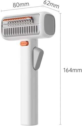 2-in-1 Pet Self-Detangling & Grooming Comb,Professional Deshedding Tool for Dogs or Cats, Gentle Undercoat Rake & Brush for Long or Short Hair, Removes Mats, Loose Fur (White*1) in Kuwait