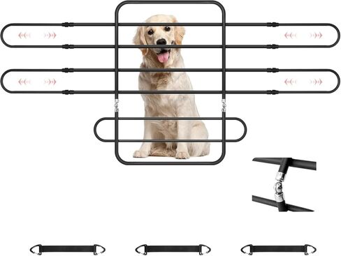 Dog Car Barrier, Pet Barrier Follow The Seat Movement 42"–61" Width Adjustable SUV Dog Barrier for Back Seat,Vehicle Gate Heavy Duty, Ideal for Sedans SUVs Trucks MPVs (Metal) in Kuwait