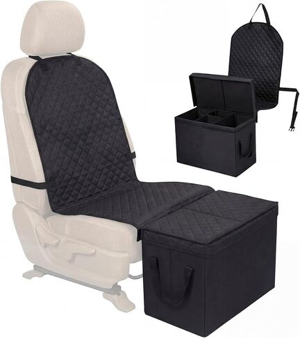 Back Seat Extender for Dogs, Dog Car Seat Cover with Storage Organizer, Waterproof Scratch Proof Cover for Cars Trucks and Suvs Front or Back (Large 29"x20"x22") in Kuwait