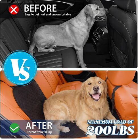 Back Seat Extender for Dogs, Dog Car Seat Cover with Storage Organizer, Waterproof Scratch Proof Cover for Cars Trucks and Suvs Front or Back (Large 29"x20"x22") in Kuwait
