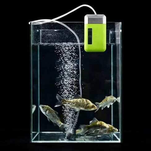 Induction Oxygen Pump Rechargeable Energy Saving Aquarium Air Pump Aerator Fishing Pump Portable Basin Outdoor Faucet for Camping Traveling Rodster in Kuwait