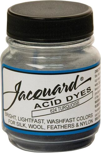 Jacquard Acid Dye for Wool, Silk and Other Protein Fibers, 1/2 Ounce Jar, Concentrated Powder, Turquoise 624 in Saudi Arabia