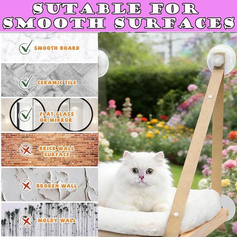 4 Pack Cat Window Perch Suction Cup, Strong Adhesive Replacement Suction Cup with Screws for Foldable & Cordless Cat Window Hammock Seat (Transparent, 85mm Plastic Screws) in Kuwait