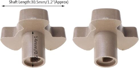 2PCS Microwave Turntable Coupler Universal Replacement Roller Guide with D Shape Hole 14mm Shaft Length for Most Microwave Ovens Repair Parts in Kuwait