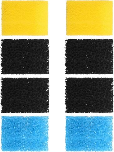 AquaMiracle Aquarium Filter Replacement Sponge, Fish Tank Filter Replacement Parts, Including 2 x Coarse Sponge, 2 x Fine Sponge & 4 x Carbonized Sponge (for Model: QS188/QS288) in Kuwait
