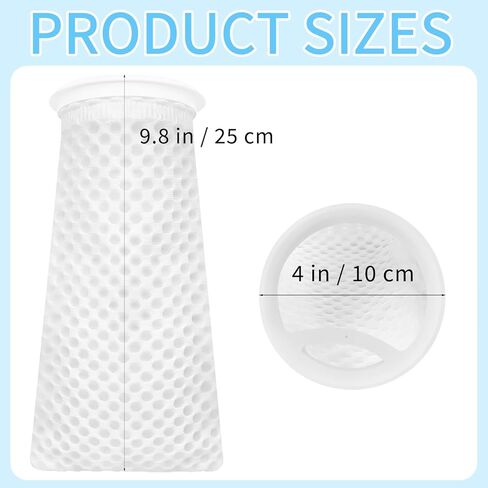 12 Pack Filter Socks, Reusable 4 Inch 3D Honeycomb Mesh Filter Bags for Aquarium Sump, Saltwater and Freshwater Fish Tank, Reef Tank, White in Kuwait