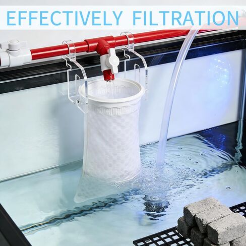 12 Pack Filter Socks, Reusable 4 Inch 3D Honeycomb Mesh Filter Bags for Aquarium Sump, Saltwater and Freshwater Fish Tank, Reef Tank, White in Kuwait