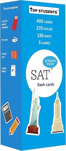بطاقات فلاش سات 2023/2024 | 400 بطاقة فلاش SAT | مفردات SAT وبطاقات الرياضيات | التحضير لامتحانات SAT | ممارسات SAT | نصائح وحيل SAT in Kuwait