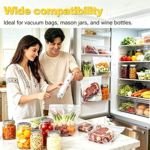 Handheld Cordless Vacuum Sealer Machine, Automatic Portable Food Sealer with 30 Reusable Bags, Multi-function Mason Jar Vacuum Sealer for Food Preservation Meal Prep in Kuwait