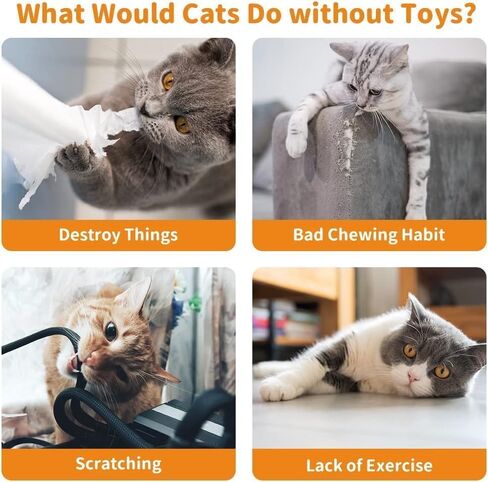 Hemsyc 10 Pack Cat Mouse Toy with Fur, Feather, and Rattle Sounds - Interactive Catnip Mice for Chasing, Hunting, Exercising (Color Random) in Kuwait
