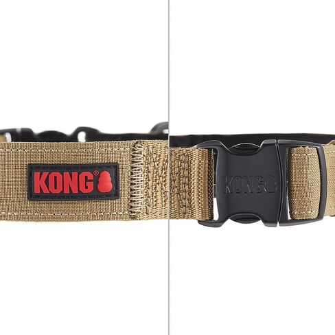 طوق KONG فائق التحمل مبطن ومريح للكلاب (متوسط، أسمر ضارب للصفرة) in Kuwait