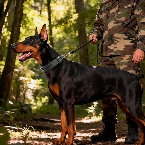 2026 Tactical Airtag Dog Collar, Reflective Dog Collar with Airtag Holder with Control Handle and Metal Buckle, Adjustable Military Waterproof GPS Dog Collar for Medium Large Dogs (Black, L) in Kuwait