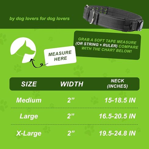 2026 Tactical Airtag Dog Collar, Reflective Dog Collar with Airtag Holder with Control Handle and Metal Buckle, Adjustable Military Waterproof GPS Dog Collar for Medium Large Dogs (Black, L) in Kuwait